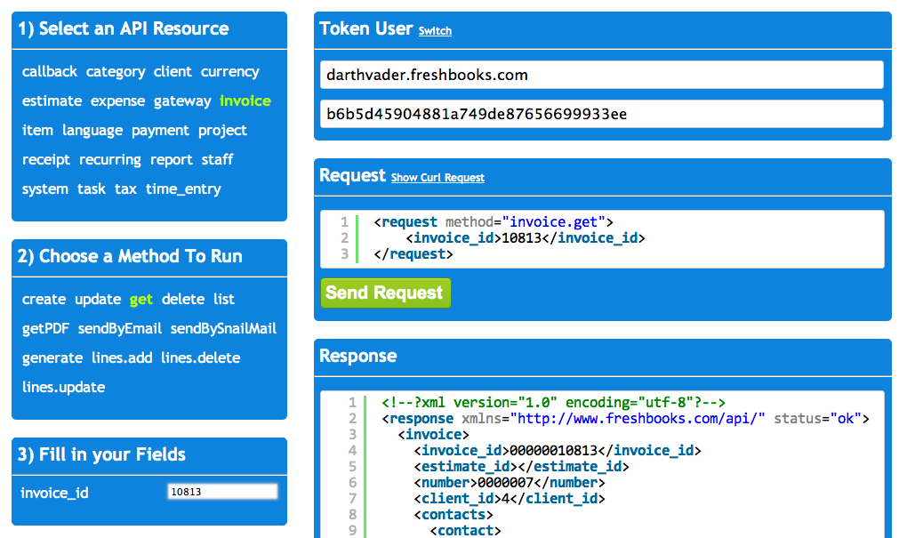 FreshBooks API Playground